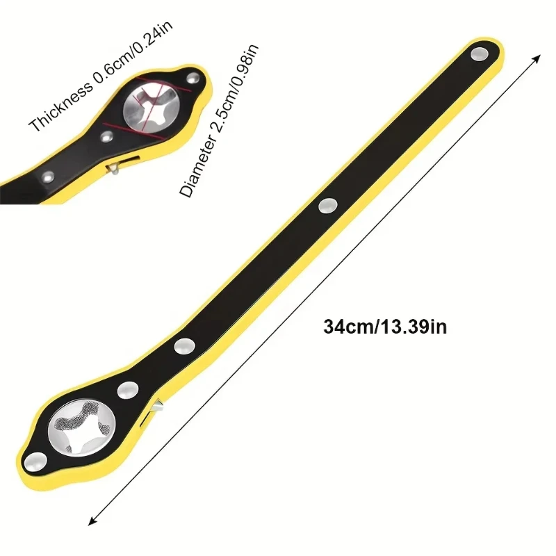 Multi-Vehicle Ratchet Jack Wrench - Heavy-Duty, Effort-Saving with 360° Knob, Durable Car & SUV Lift Tool