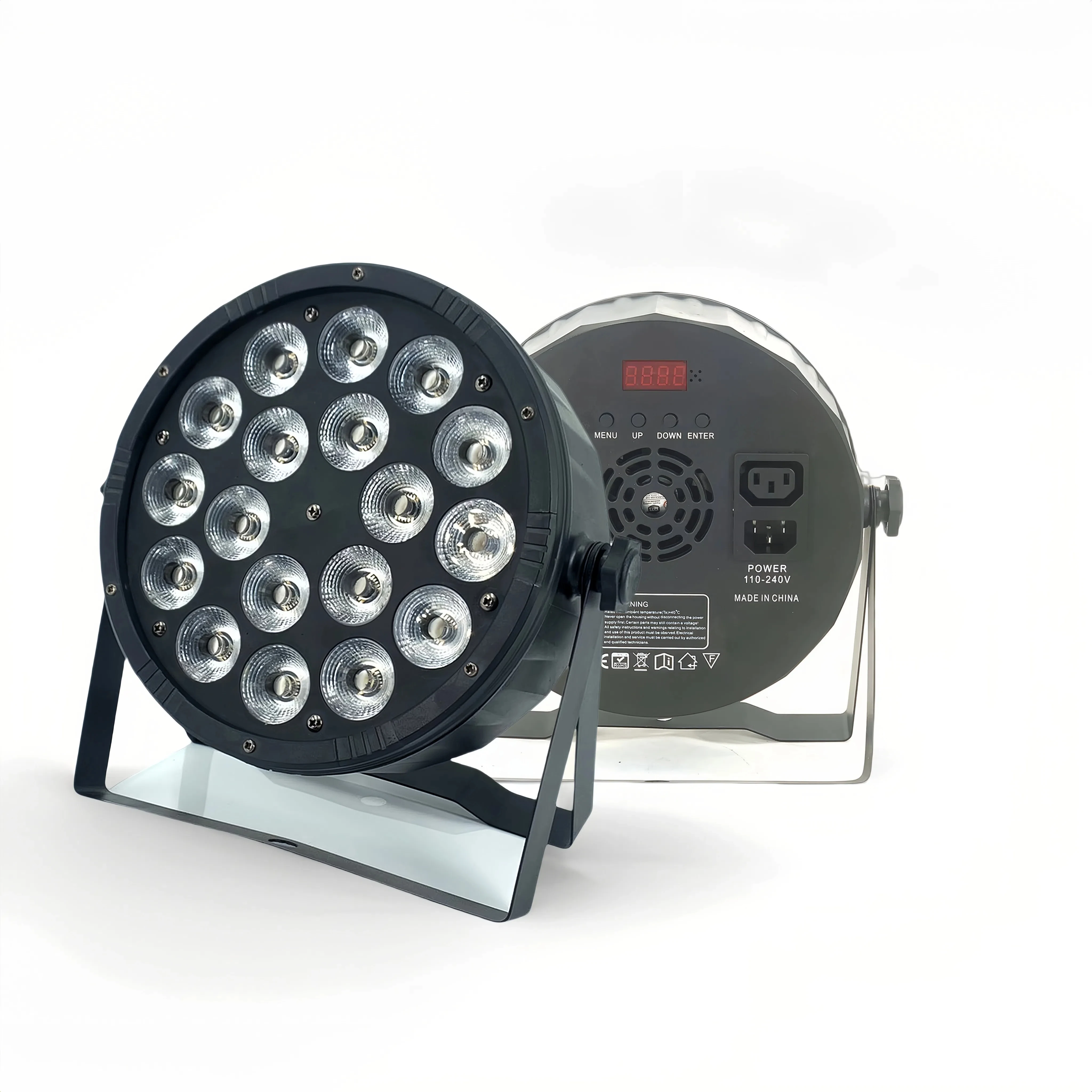4pcs 18x18w RGBWA UV 6in1 LED Flat Slim Par Lighting Equipment Party Dyeing Light Wedding Lighting  Stage Light dj DMX Control
