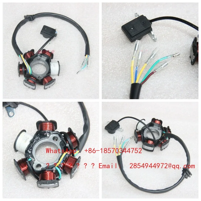 Off-road Motorcycle, ATV Accessories 110-125CC Full-wave Engine Ignition Coil 6-pole Electromagnetic Coil