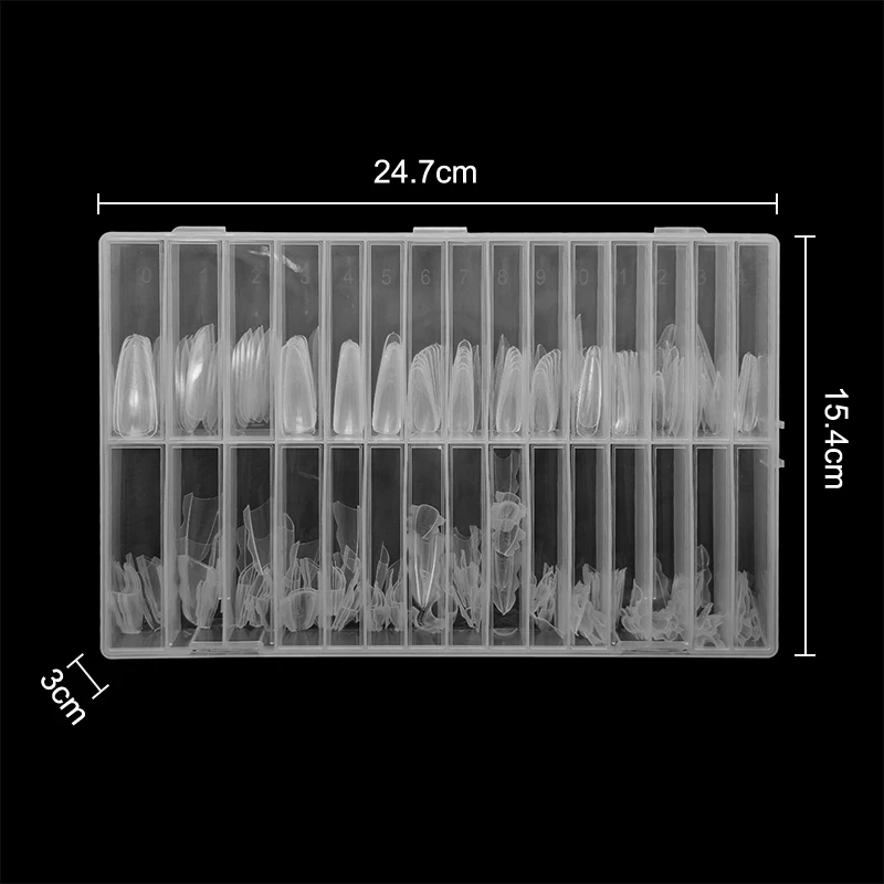 240PCS Sandwich Dual Nail Form Coffin Almond Nail Forms 14Size Reusable Top Bottom Forms Nail Art Extension Top Mold Bottom Mold
