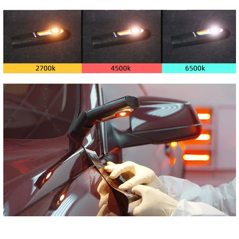 Takenow Car Detailing Tools Car Paint Finish Lamp Scan Swirl Magnetic Grip Multifunction Auto Repair Working Lights