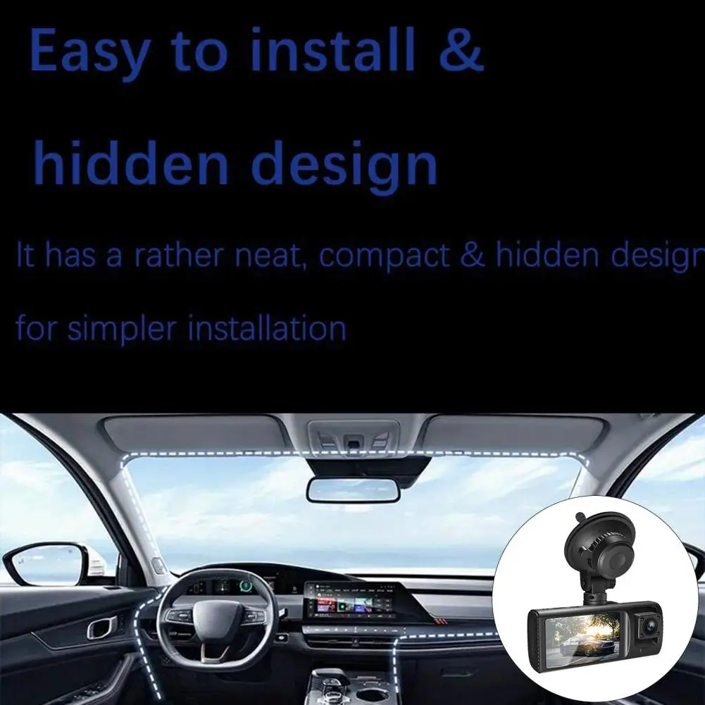 

Car Front Camera High-quality Wide Angle Dash Cam with G-sensor Night Vision Loop Recording for Easy Installation Wi-fi