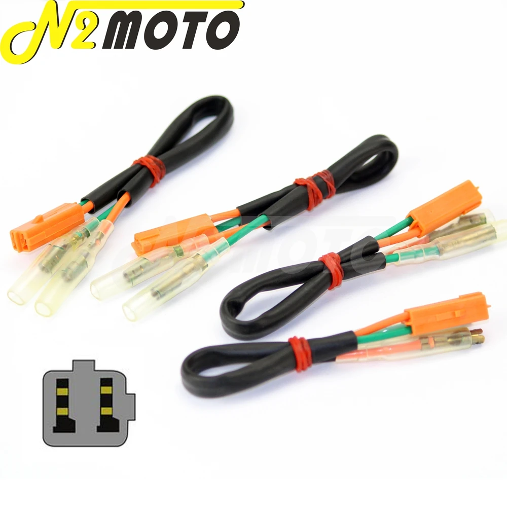 Motorcycle Turn Signal Marker Adapters Indicator Leads Plug Connector Harness For Kawasaki Ninja ZX 6R 9R 10R 12R 250 300 600