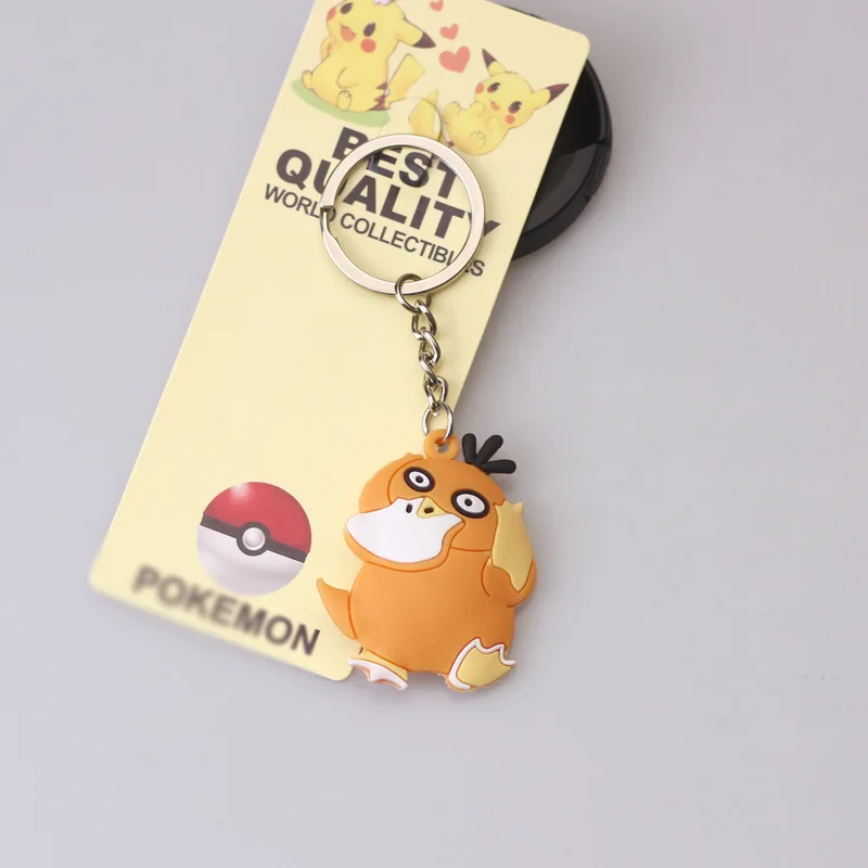 Pokemon Keychain Toys Up To Duck Fat Cubes Wind Speed Dog Soft Glue Ghost Silicone Pendant Key Chains Key Chains