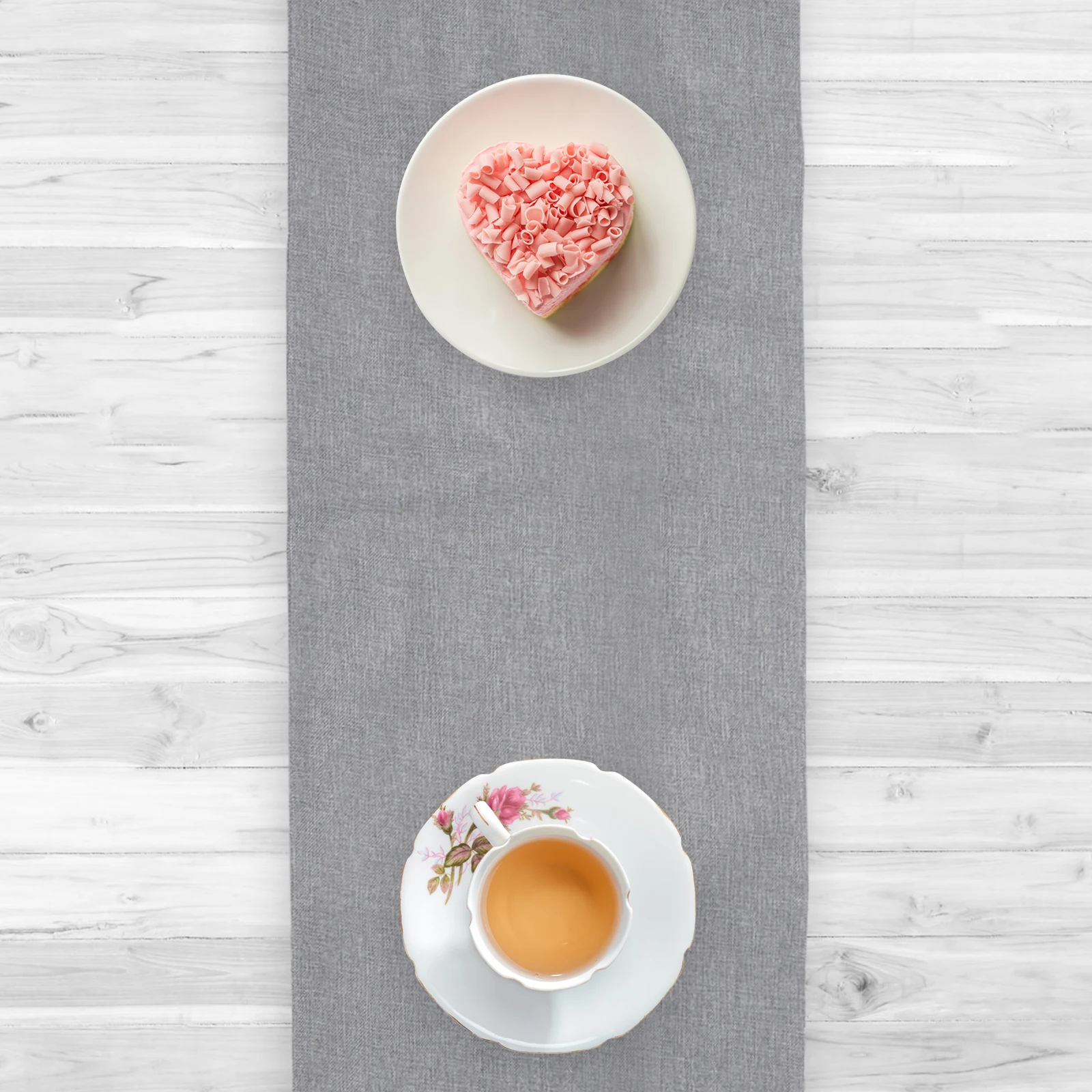 

Nordic Linen Table Flag Elegant Machine Washable Gray Table Runners For Coffee Dressing Tables