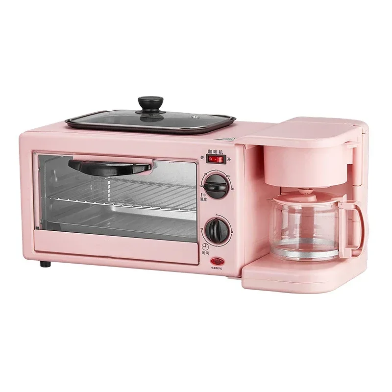 220 فولت ترقية آلة الإفطار المنزل فرن صغير صغير متعدد الوظائف 3 في 1 محمصة ساندويتش القهوة
