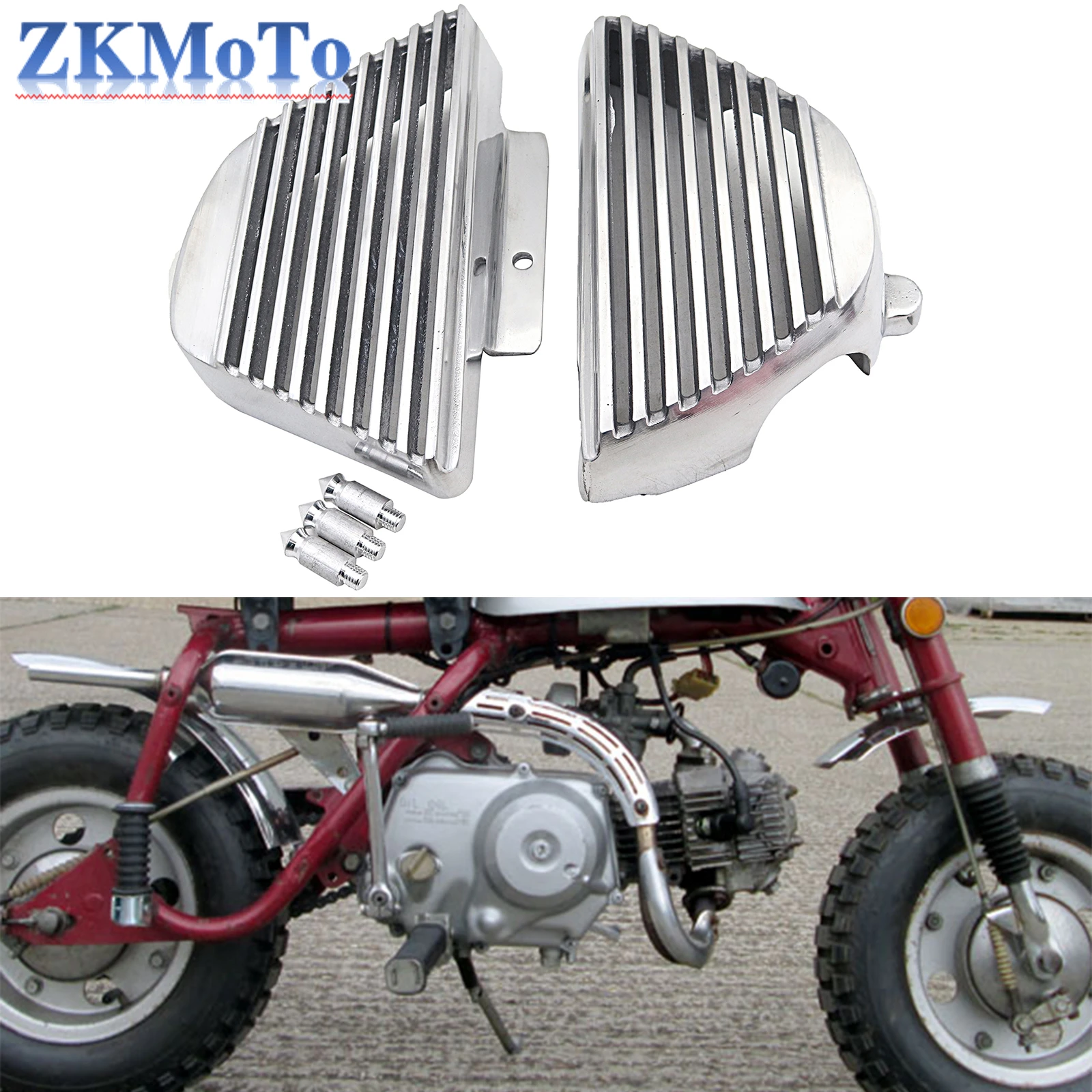 Motorcycle Side Cover Frond Head Left Right Side Fairing Panel Cover For Honda Monkey Bike Z50 Z50J Die-cast Aluminum Polishing