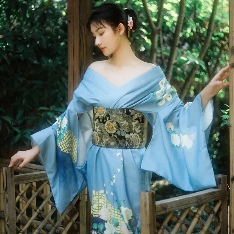 Japanese Traditional Kimono for Women, Photo Theme Clothing, Vintage Art, Party Dresses, Banquet Dance Clothes, Women's Bathrobe