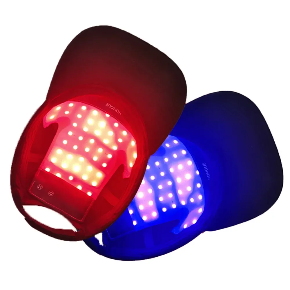 Sombrero LED Gorra de luz roja Nir Perdita de cabello Rerescita Crecimiento Desmontable y lavable
