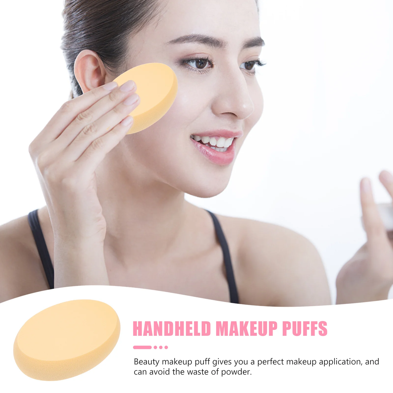 6 stuks ovale poederdons zachte make-up spons voor gladde foundation pads voor tweeërlei gebruik schoonheidstools gezicht make-up accessoire