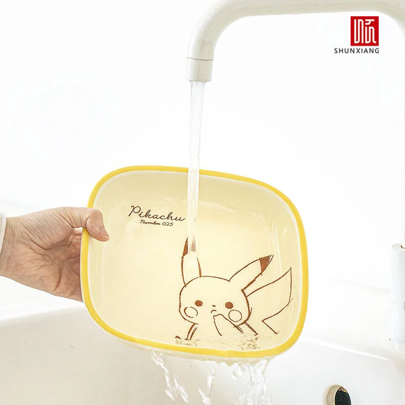 Picture 7: SHUNXIANG Pokémon Licensed Ceramic tableware Cartoon pattern Ceramic Bowl & plate Double Ear Soup Bowl Noodles Bowl Dining plate