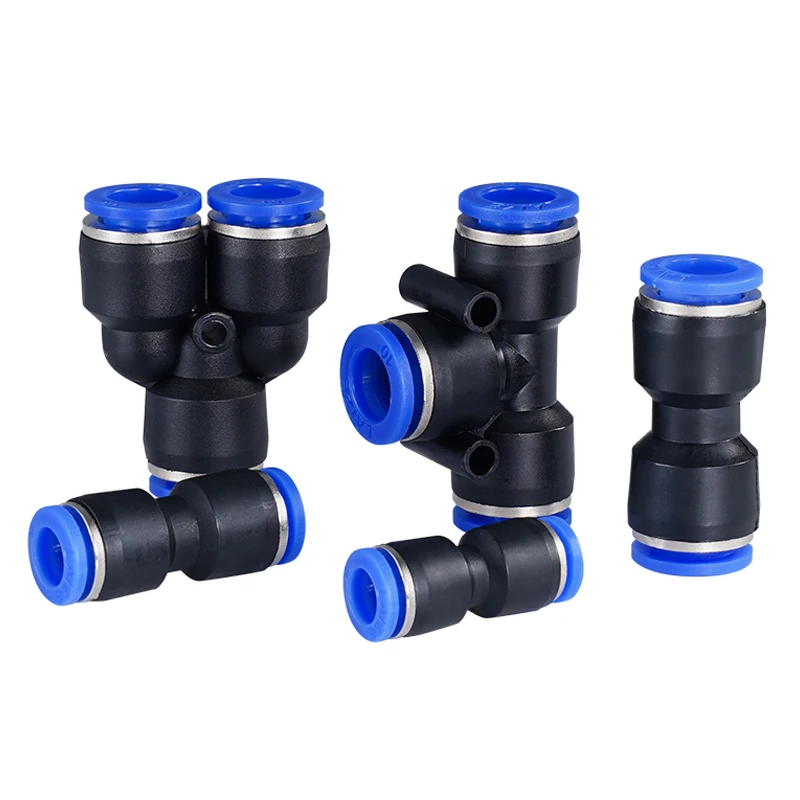 Pneumatic Fitting Tube Connector Fittings Air Quick Water Pipe Push In Hose Quick Couping OD 4mm 6mm 8mm 10mm 12mm Multiple type