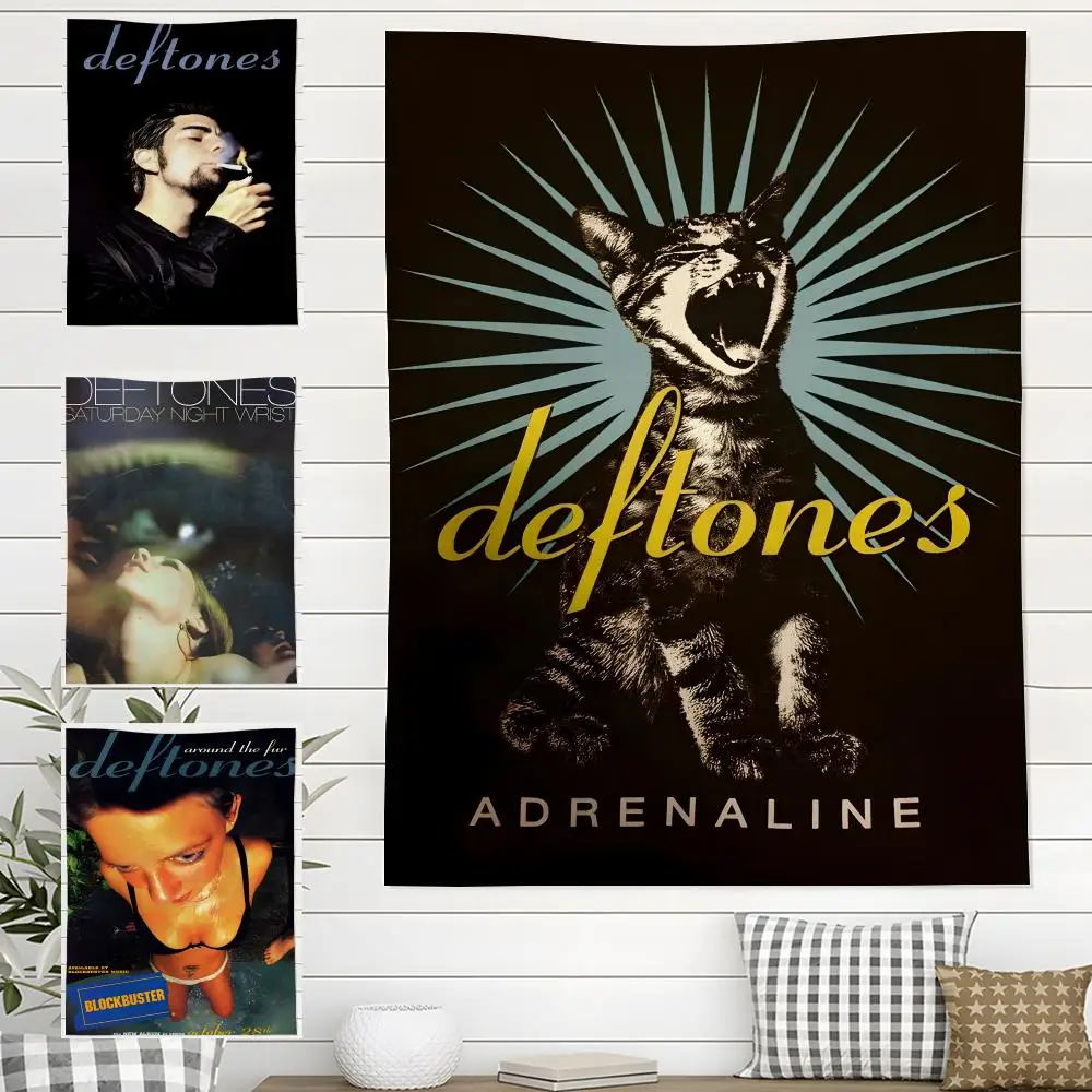 Rock Band D-Deftones Tapestry For Indoor Outdoor Living Room Bedroom Patio Durable Versatile Decor All Weather Use