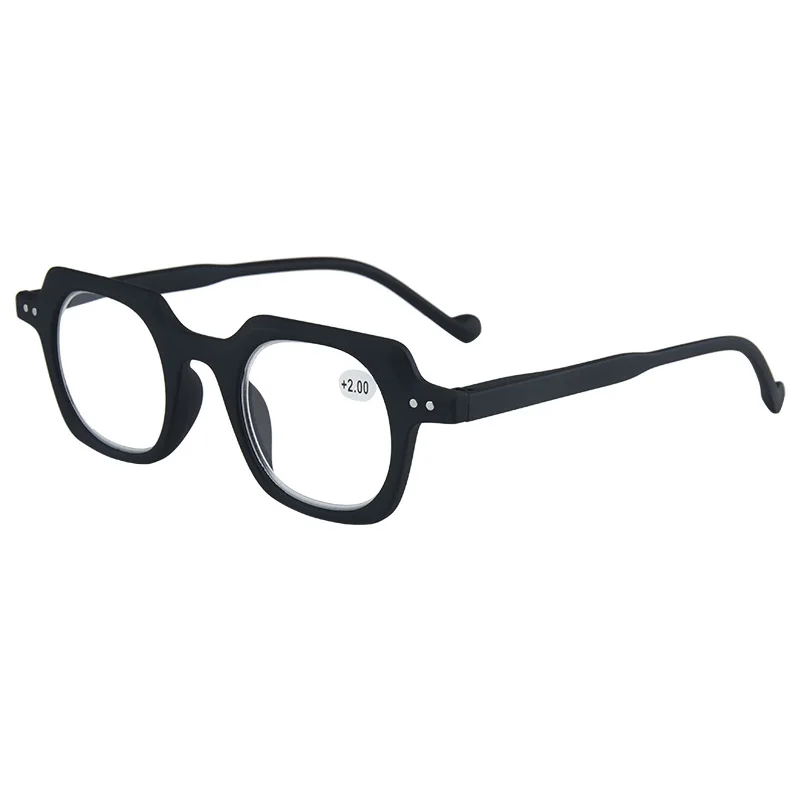 Leopard Asymmetric Cute Men Women Reading Glasses Resin Lenses Hyperopia Frame Eyewear Diopter 0 +1.0+1.50+2.0+2.5~+3.5