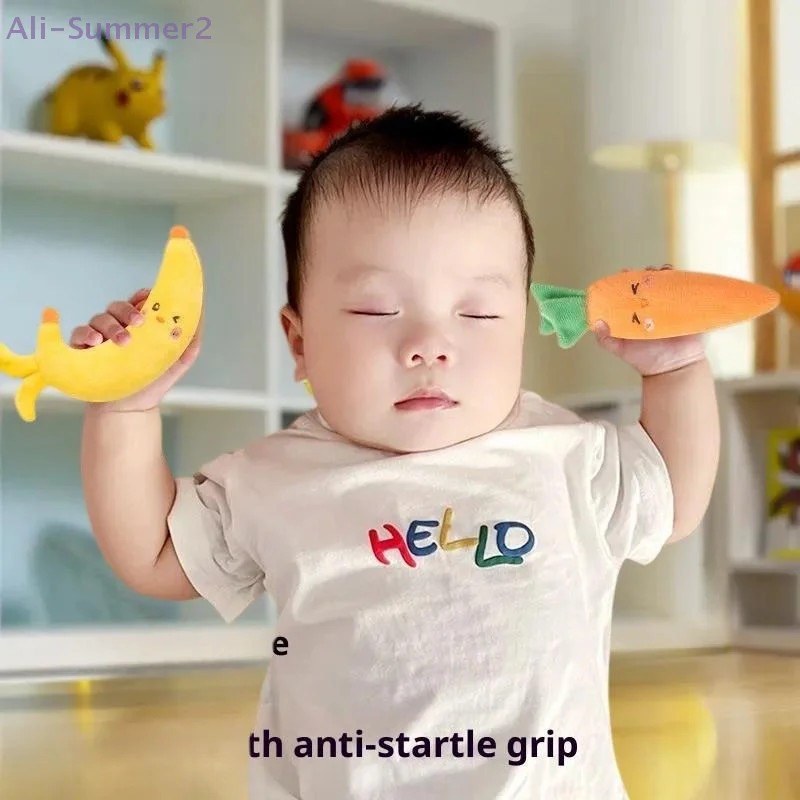 {여름2} 1/2개 아기 진정 장난감 플러시 과일 인형 유아용 안심 수면 보조 홀딩 링 신생아 안심 장난감