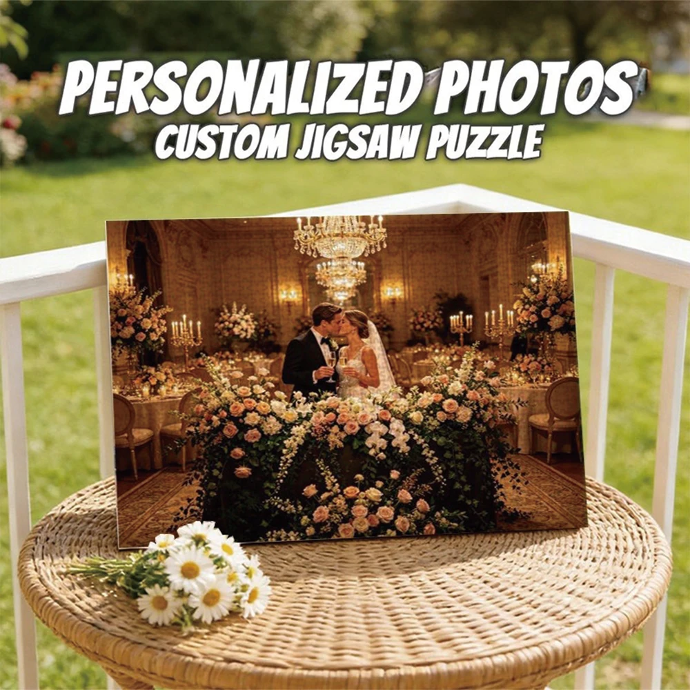 35/300/500/1000pcs Personalized Custom Photo Puzzle Wedding Photos Family Memories Personalized Gifts For Women/Men