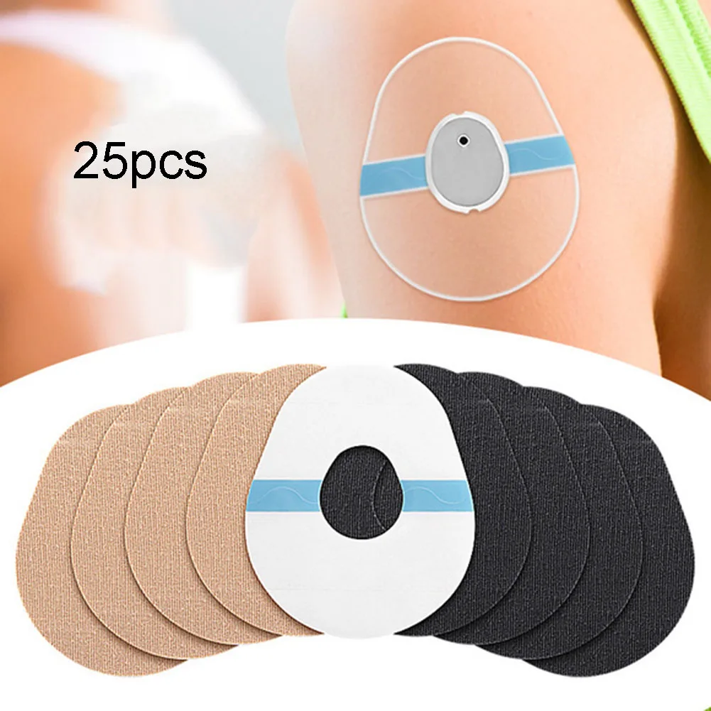 25PCS Portable Blood Glucose Meter Sensor Patch 8.2x7.3cm Sports Waterproof Fixing Patch Sensor Fixing Sticker Electrical Equipm