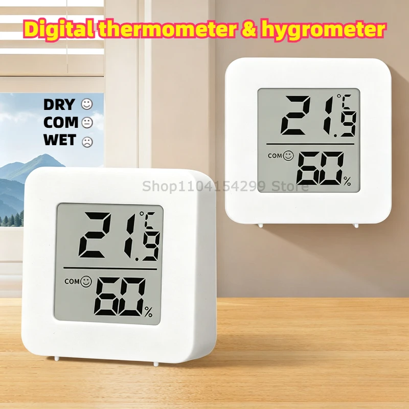 Rechargeable Digital Thermometer Hygrometer Indoor LCD Electronic Monitor High-precision Intelligent Digital Thermometer