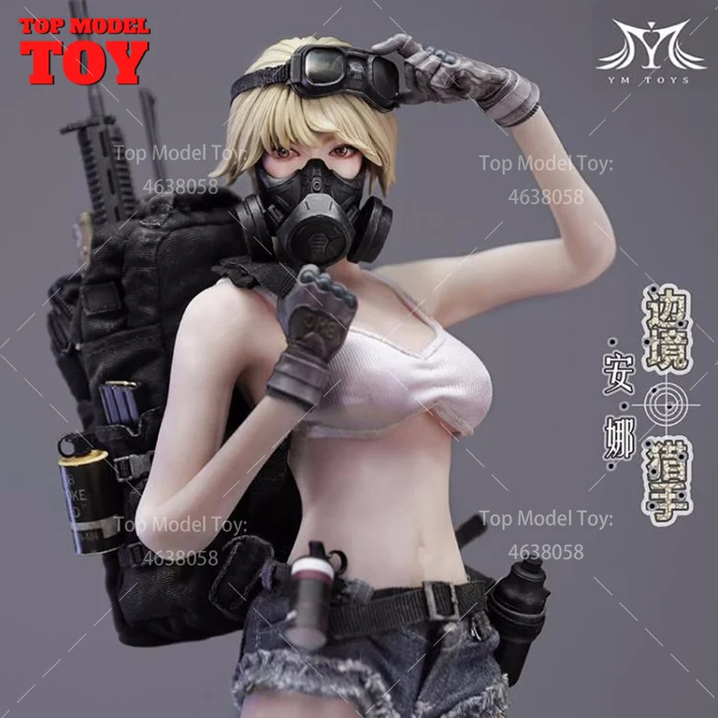 MTOYS YMT081 1/6 The Border Hunter Anna Female Head Sculpture For 12"  TBL S10D White Skin Soldier Action Figure Body Dolls Toy