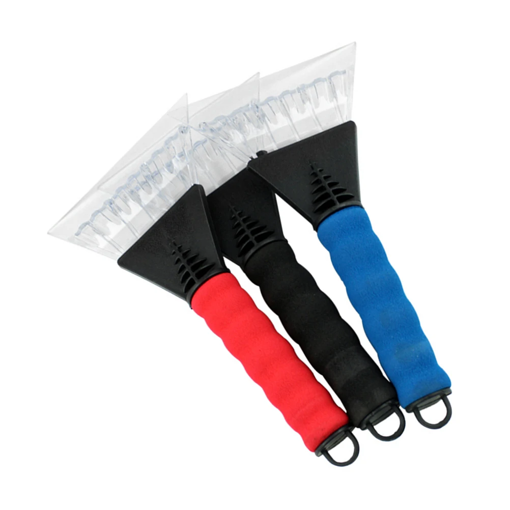 

3 pcs Plastic Windshield Snow Shovel Car Ice Scraper Deicing Tool Outdoor Vehicle Removal Hook Handle Lightweight Durable Black