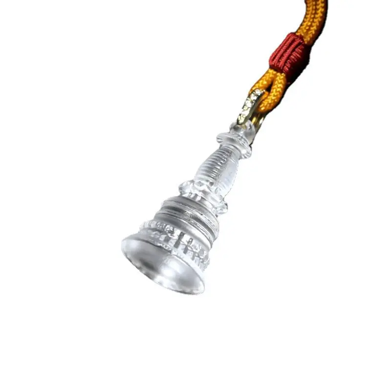 

Mini Tibetan Bodhi Pagoda Pendant Necklace Portable Ancient Glazed Auspicious Amulet for Blessing and Good Luck Gifts