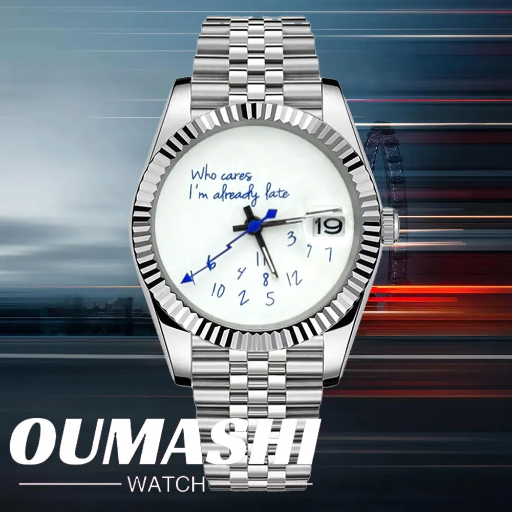 Men watch NH35A watch BLUE sky text dial men watches 39mm/36mm watch NH35 automatic movement Sapphire glass watch