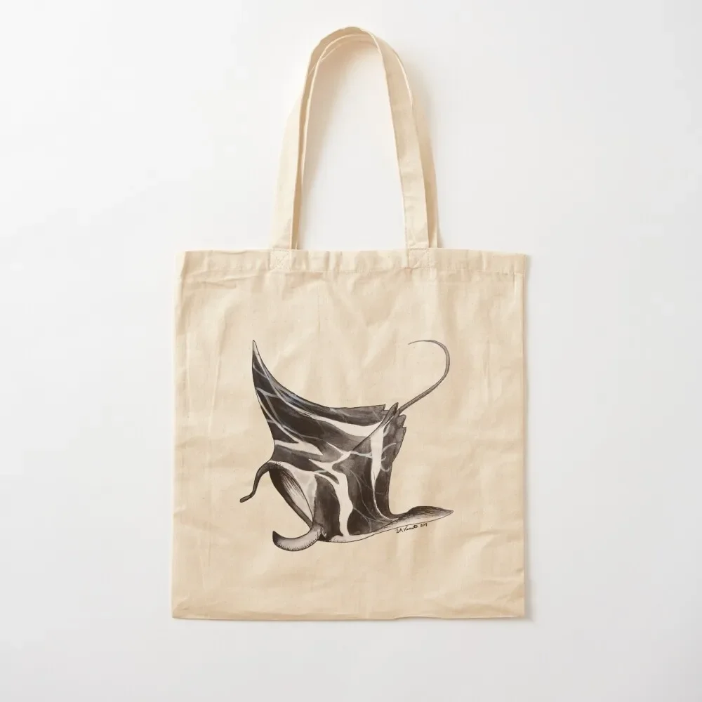 

Manta Ray Tote Bag Woman shopper bag custom fabric bag foldable reusable