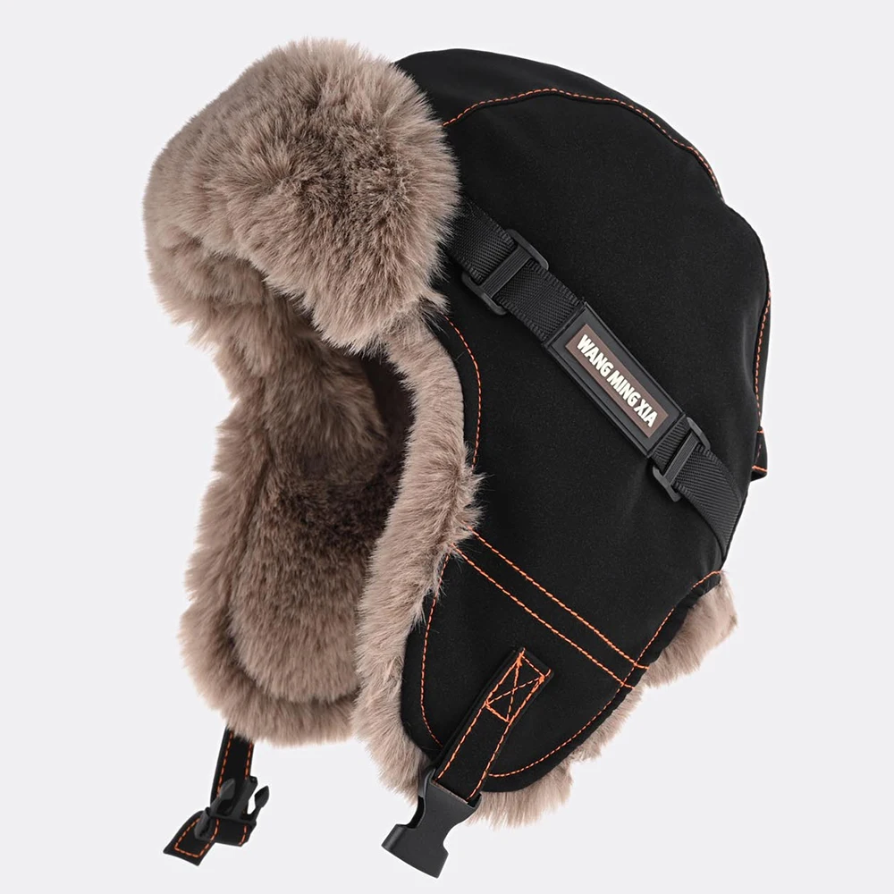 

2025 Winter Bomber Hat Warm Plush Ushanka Hats Windproof Earflap Trapper Cap Adult Outdoor Balaclava Caps ﻿