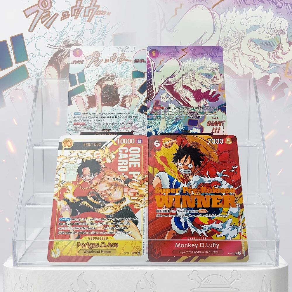 Anime Proxy OPCG Collection Card Gear Two Alt Art Luffy OP11-080 A Fist of Divine Speed TCG English Foil Card Gold Stamping Gift