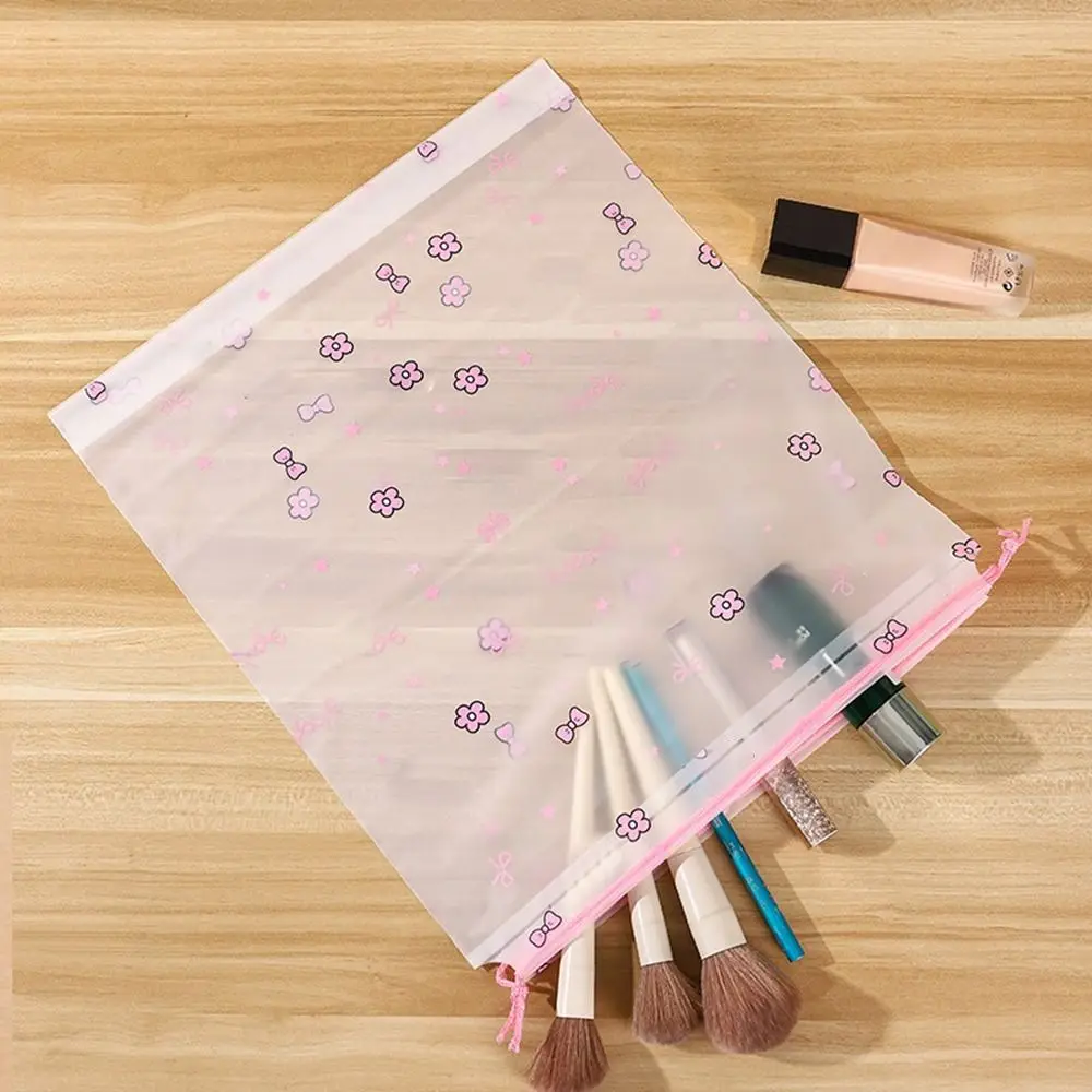 10Pcs Portable Cartoon Shoe Storage Bags Waterproof Reusable Shoe Organizer Set Bow Rabbit Moisture-proof Drawstring Bags