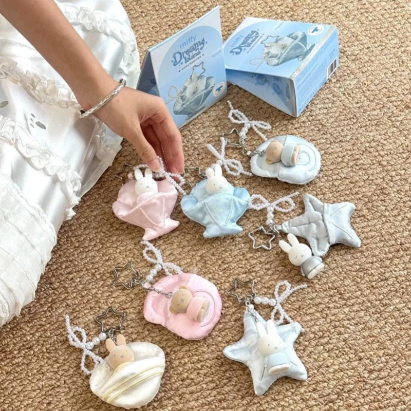 Miffy Dreamy Island Blind Box Kreative Anhänger-Dekoration für Tasche, Handy, niedliche Mini-Figur, Sammelspielzeug, Geburtstagsgeschenke