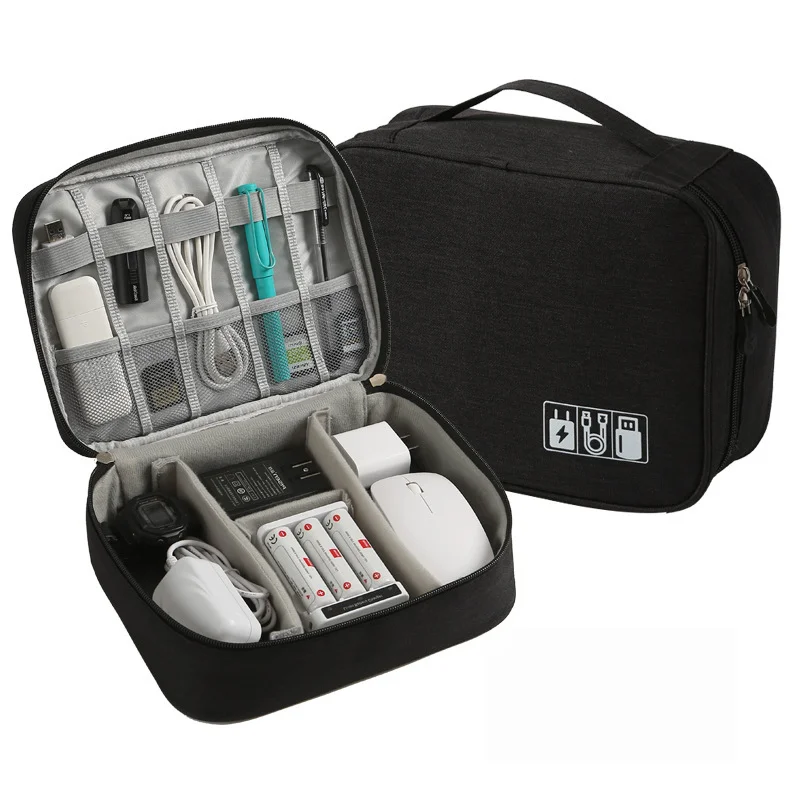 Cable Storage Bag Waterproof Digital Electronic Organizer Portable USB Data Line Charger Plug Storage Bag Travel Cable Organizer