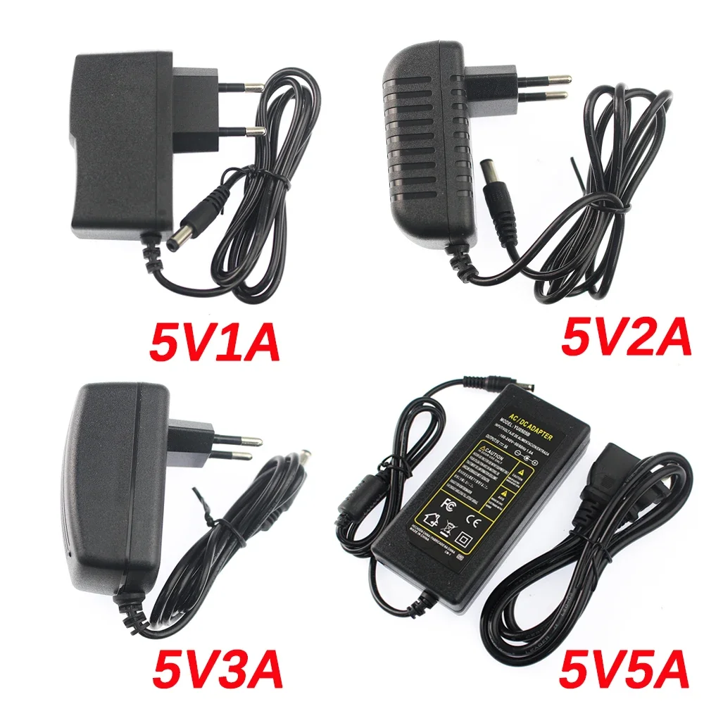 AC To DC 5V Power Supply Adapter 1A 2A 3A 5A 220V TO 5V Universal Charger for LED Driver EU US