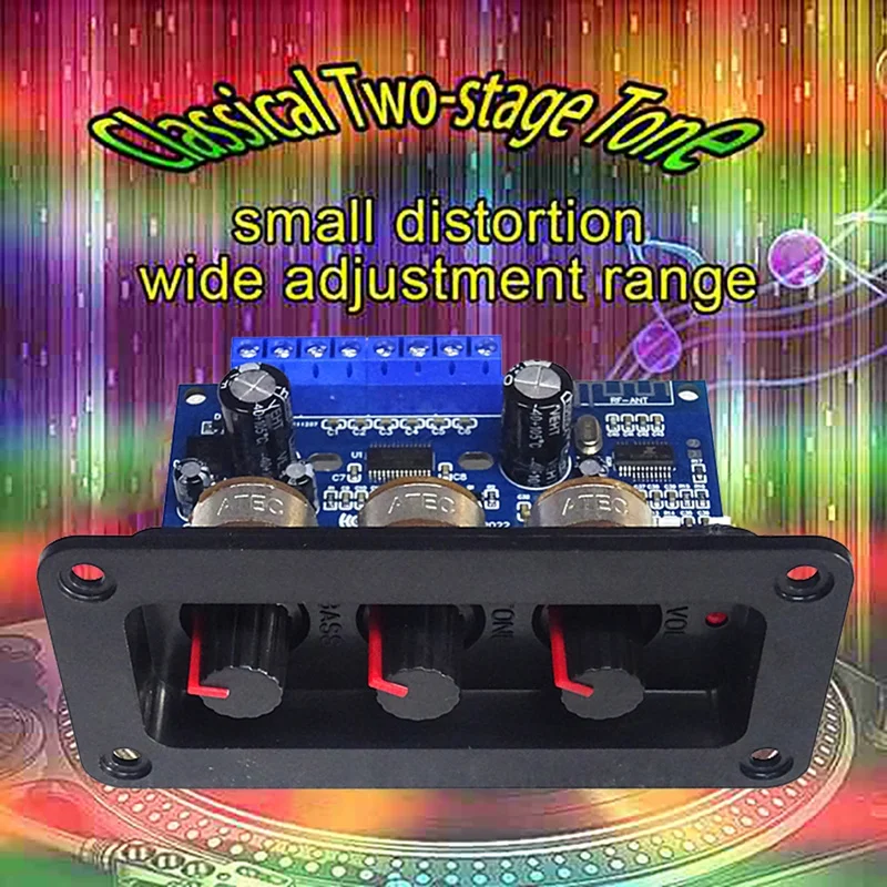 2.1 Channel Digital Power Amplifier Board With Remote Control 2X25w+50W BT5.0 Subwoofer Class D Amplifier Board DC12-20V
