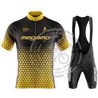 Megamo Team Cycling Jersey Set 2025 Men Racing Bicycle Clothing Short Sleeve Mountain Bike Clothes Wear Ropa Maillot Ciclismo