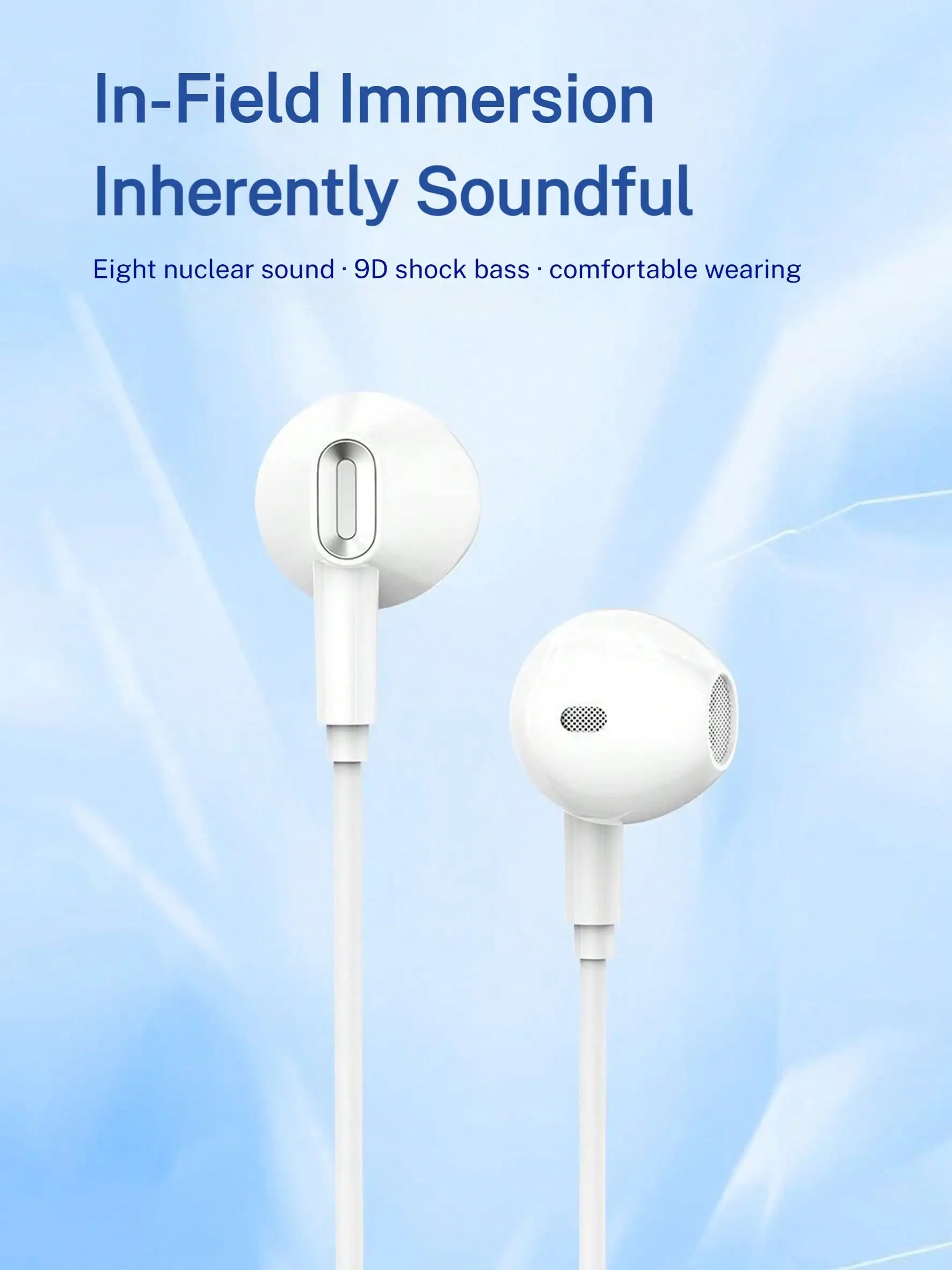 Acer Wired Headphones, Ergonomic Design, In-Ear Style With In-Line Controls And Microphone, Suitable For Music, Gaming, Karaoke, Compatible With Apple, Huawei, And Xiaomi Phones, White. image 3