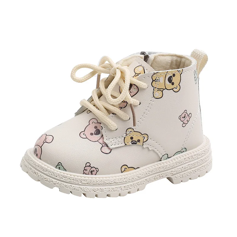 Skin-Friendly Riding Booties for kids Soft Material Lace Carton Print