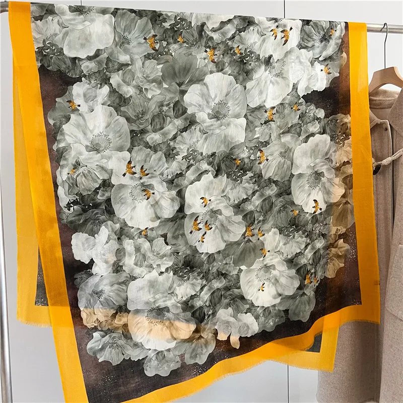 

Winter Long Cashmere Pashmina Luxury Brands Soft Scarf Women Large Size Shawls Foulard Hiver Femme Cachemire 200 100CM