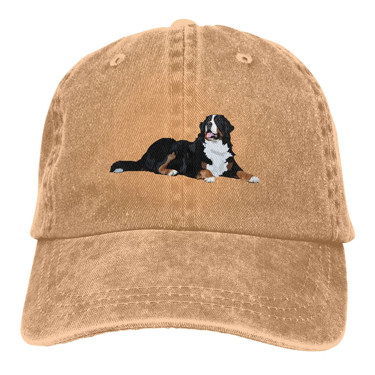 Bernese Mountain Dog Print Pattern Hat Adjustable Cowboy Cotton Baseball Cap