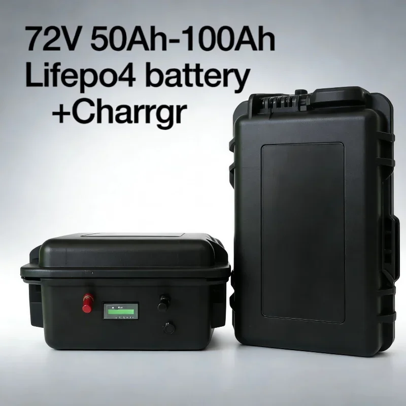 72V 50Ah-100Ah LiFePO4 Battery High Performance 5000W Max  Built-in BMS Safety  Deep Cycle Lithium Iron Phosphate Battery for AG