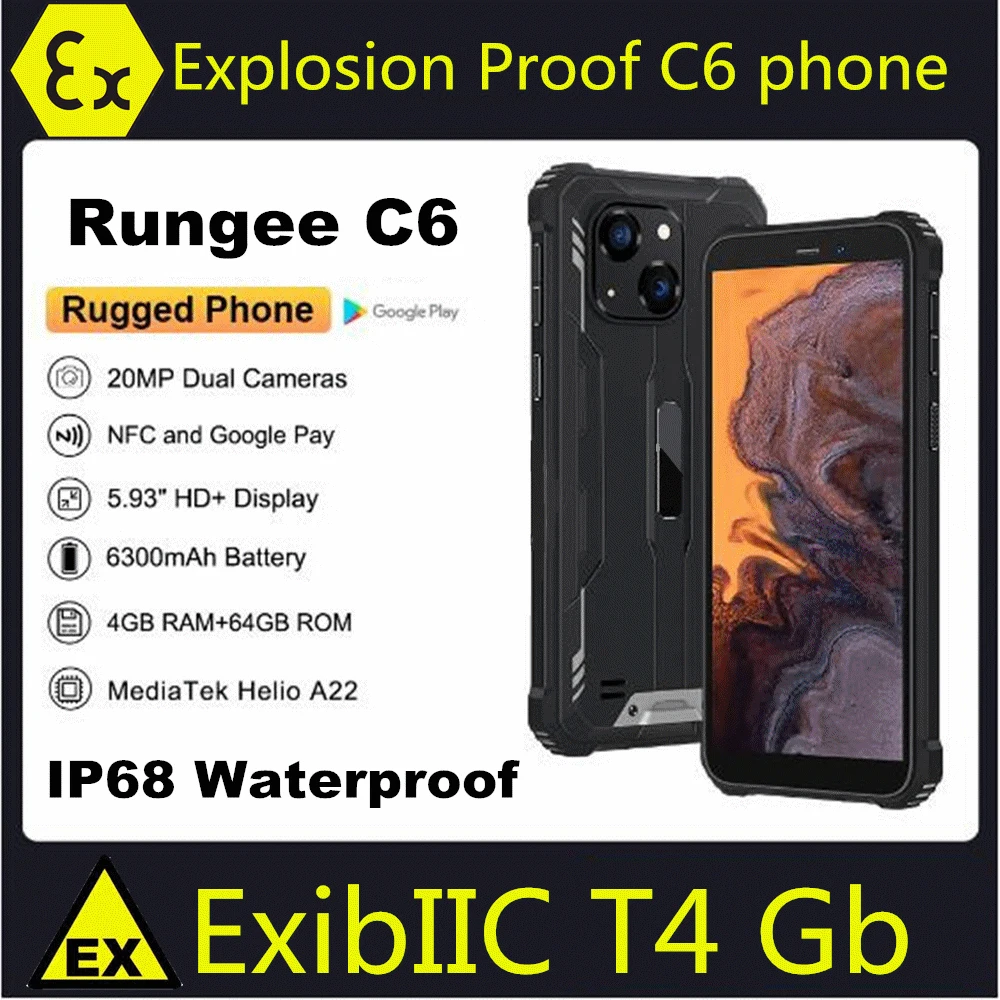 Explosion proof C6 phone Rugged Smartphone 5.93