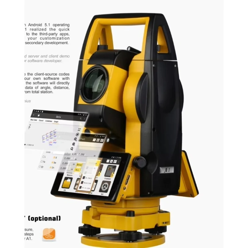 GPS Total Station A1 2 Second Accuracy Total Station Black and White Display Cheap Price Surveying Instrument