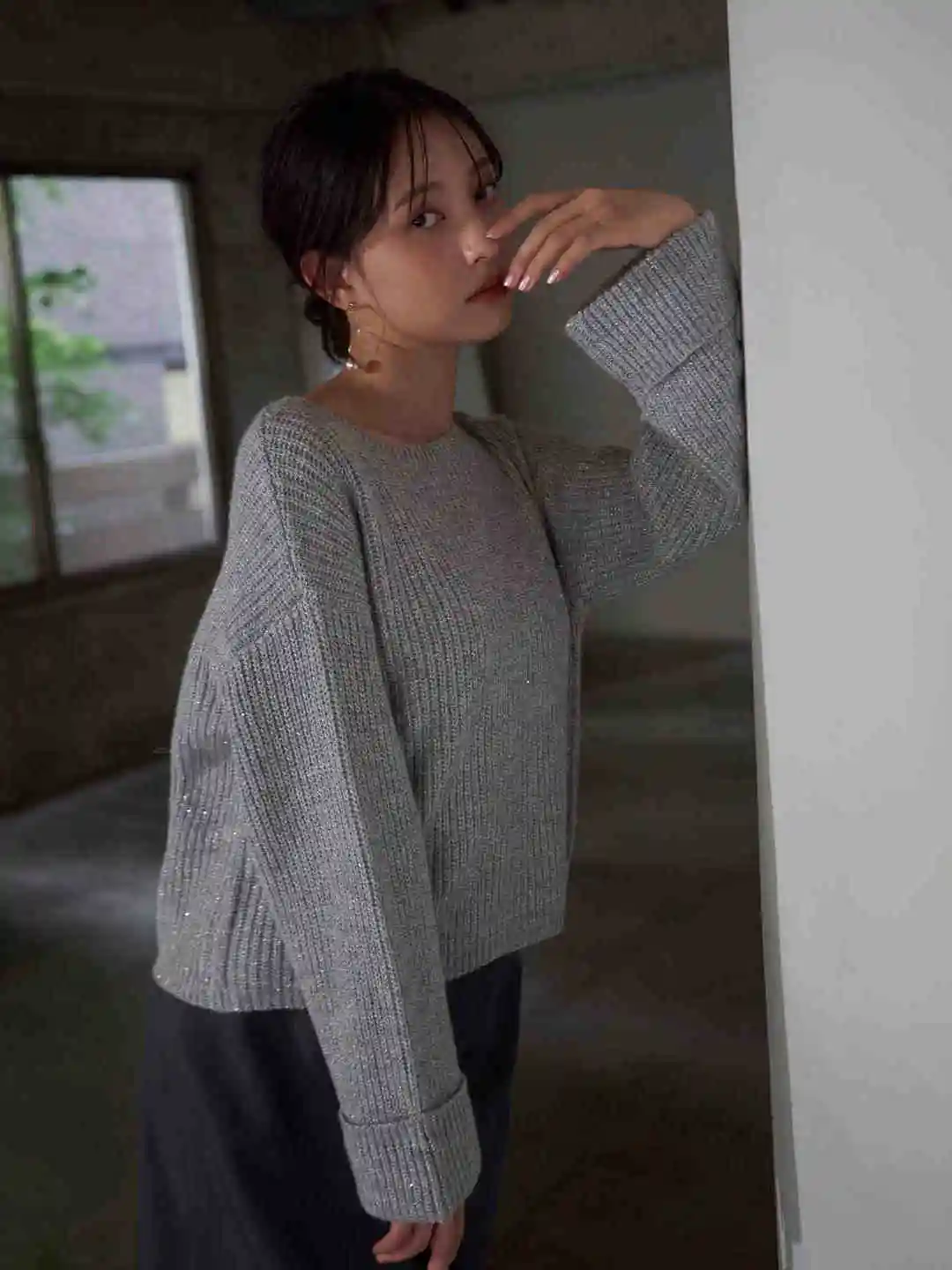 

Осень-зима Plu вязаный свитер женский чистый дизайн простой универсальный Fem Faion een волокно полиэстер длинный S...