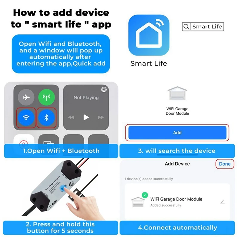 M07K-Tuya WIFI Smart Garage Türöffner Controller APP Sprachsteuerung Intelligente Schalter Unterstützung Familie Sharing Control