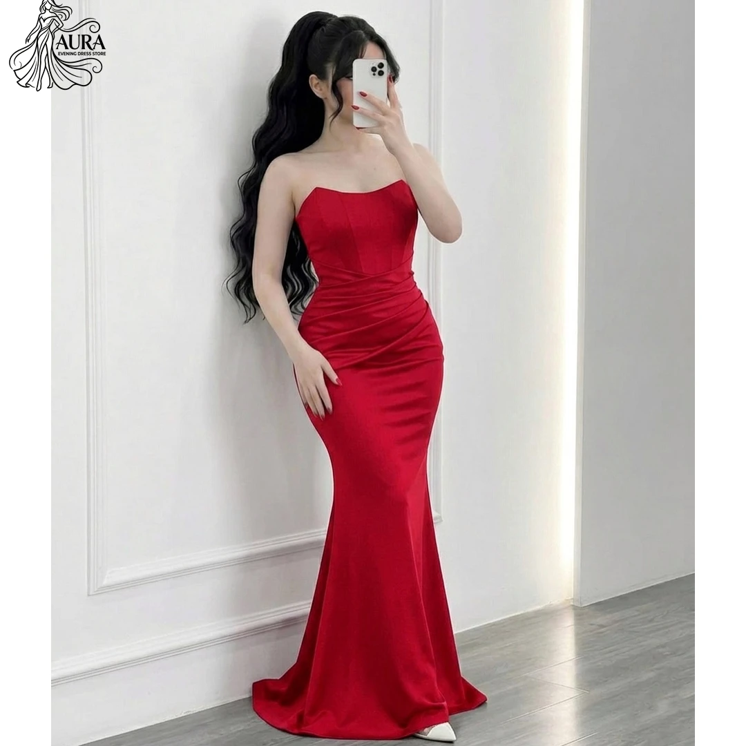 Aura Women's Satin Lapel Prom Dress