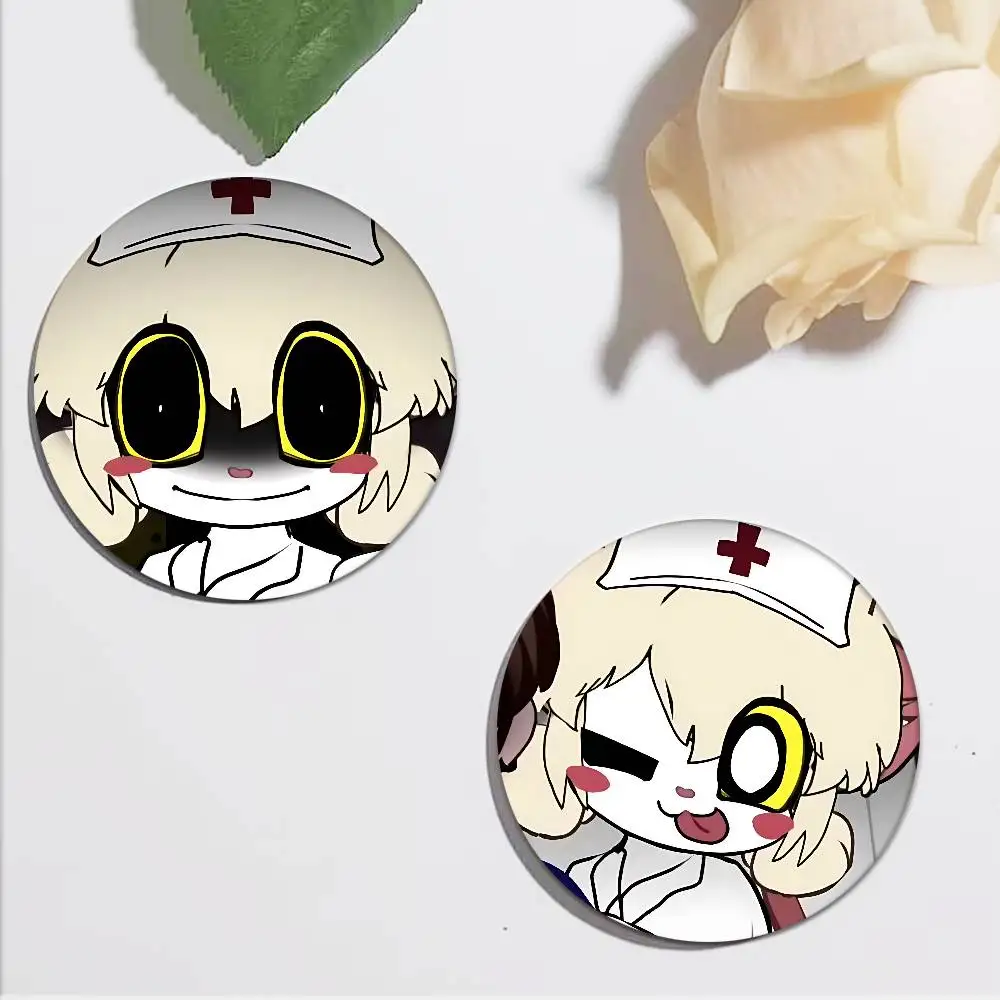 الرهيب ماوس L-لورنا-لطيف المينا شارة الإبداعية صفيح دبابيس مضحك شارة بروش معدني لحقيبة الملابس قبعة ديكور مجوهرات هدايا