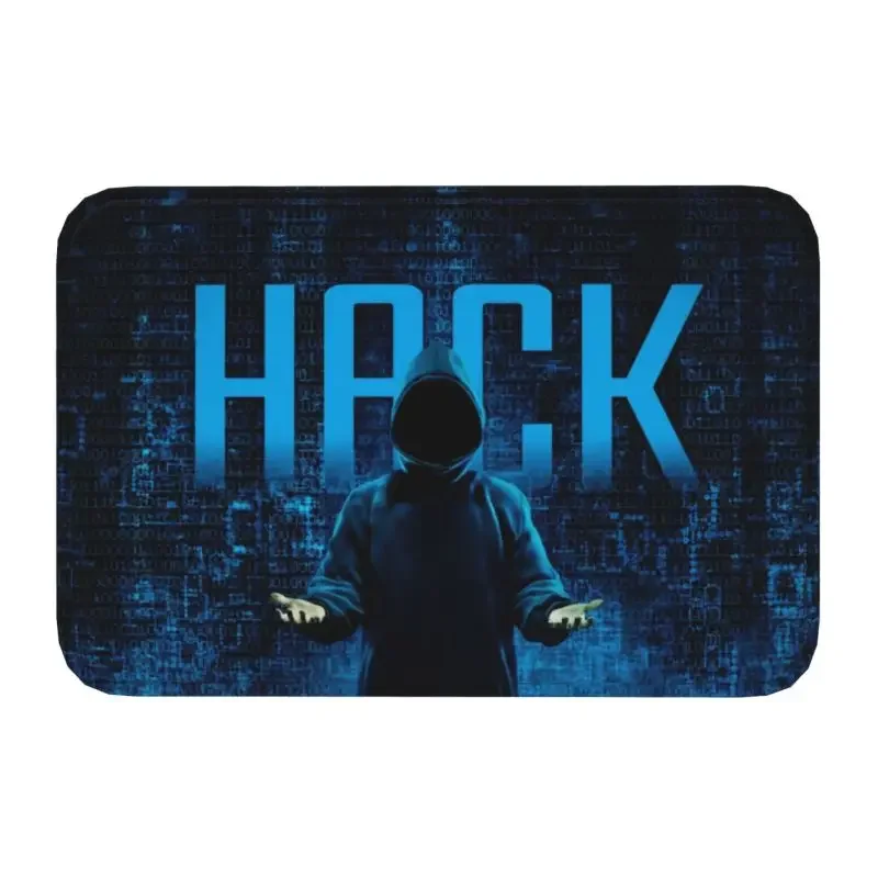 Personalized HACK Doormat Mat Anti-Slip Computer Science Hacker Programmer Code Bathroom Kitchen Living Room Rug Carpet 40*60cm