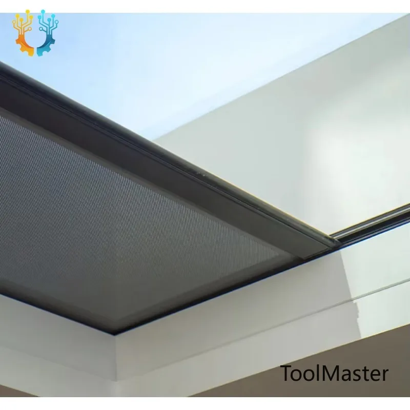 

【2026】UK Style Solar Powered Remote Control Retractable Motorized Skylight Honeycomb Blinds For Ceiling Lantern Cover