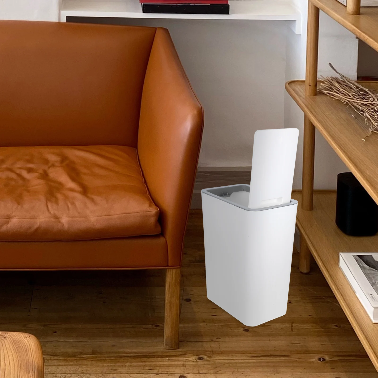 

Pop-up Can Plastic Small Garbage for Bedroom Bathroom Home Office Compact PP Waste Bin Space-Saving Rubbish Container