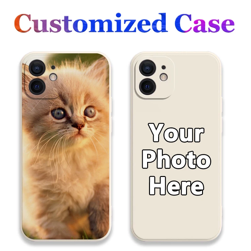 Luxury DIY Customized Personalized Photo Phone Case  For iPhone 16 15 14 13 12 11 Pro Max 7 8 Plus X XS XR Shockproof Soft Cover